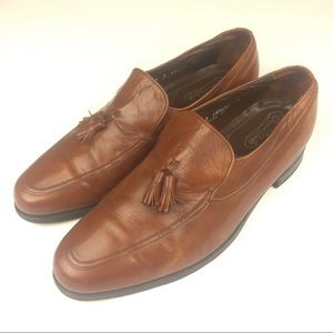 Florsheim light brown tassel slip on loafers 12